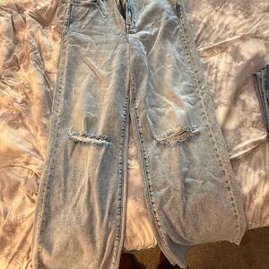 Classic Light Blue Straight Leg Jeans